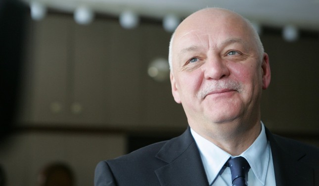 RSU Rektorâta zâlç notiek lîguma parakstîðana starp Rîgas Stradiòa universitâti (RSU) un Veselîbas ministriju. Rîgas Stradiòa universitâtes rektors Jânis Gardovskis.